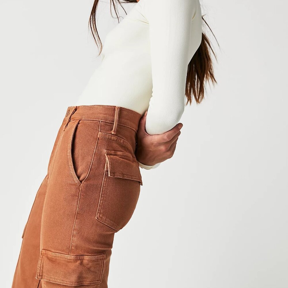 MOTHER The Rambler Cargo Ankle Pants Glazed Ginger Size 32 NWT! $238 - Picture 3 of 7
